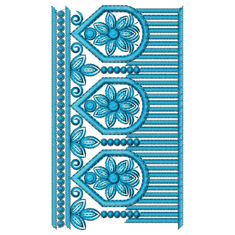 Skirt Border Embroidery Design 25416