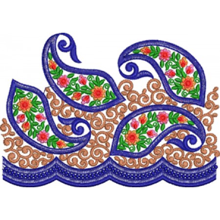 Traditional Paisley Border Embroidery