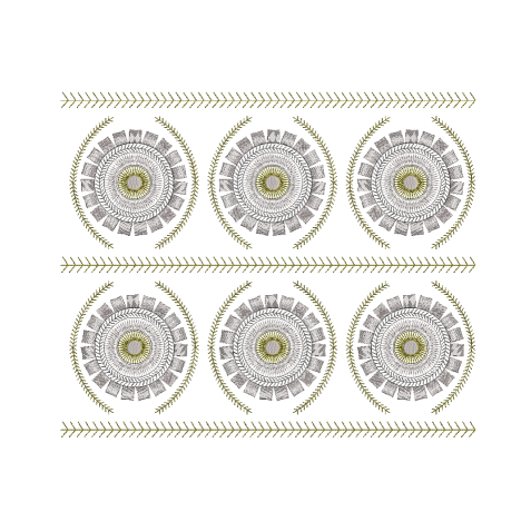 Tribal Geometric Mandala Continuous Border Embroidery Design