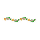 Winding Spiky Flower Vine Border Embroidery Design