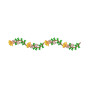 Winding Spiky Flower Vine Border Embroidery Design