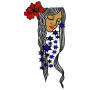 Amarican Indian Women Embroidery Design 22245