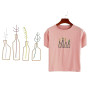 New T-shirt Harajuku Bottle Plants Pattern 30398