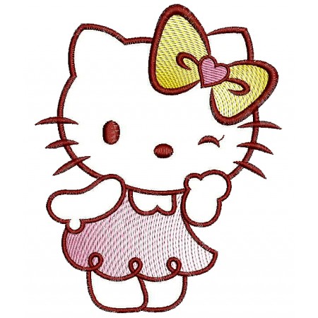 Hello Kitty Embroidery Design 25462