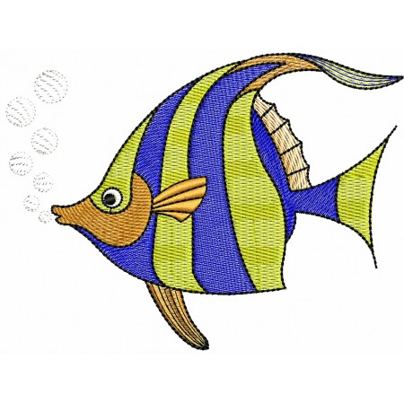 Fish Machine Embroidery Design 25640