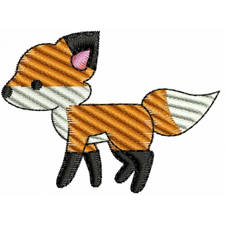 Fox Machine Embroidery Design 25627