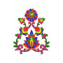 Ribbon Embroidery Cushion Cover Design 17695