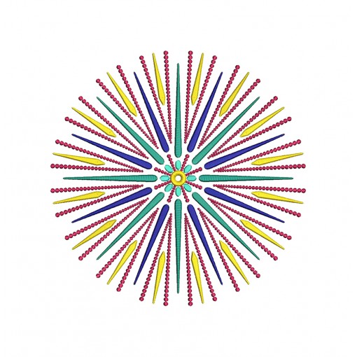 Circle Embroidery Design For Cushions
