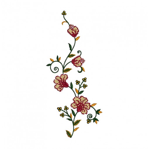 Machine Embroidery Bed Sheet Design