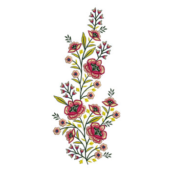 Bed Cover Embroidery Design