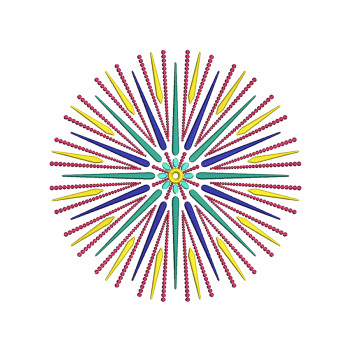Circle Embroidery Design For Cushions