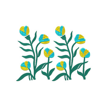 Flower Embroidery Pattern For Bedsheet