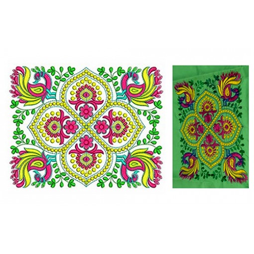 Peacock Cushion Embroidery Design 20103