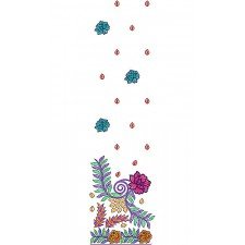 Daman Embroidery Design With Flower