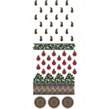 Boho Designer Outfit Embroidery Design 12420