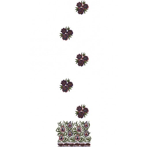 Fashionable Daman Embroidery Design 13877
