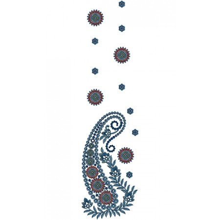 latest Creative Daman Embroidery Design 13880