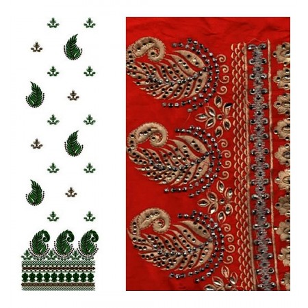 Indian Daman Embroidery Design 14516
