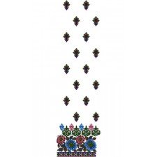 Fancy Indian Daman Embroidery Design 14710