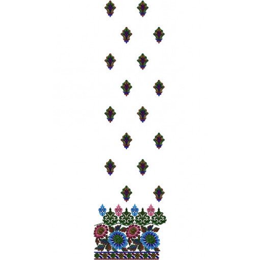 Fancy Indian Daman Embroidery Design 14710