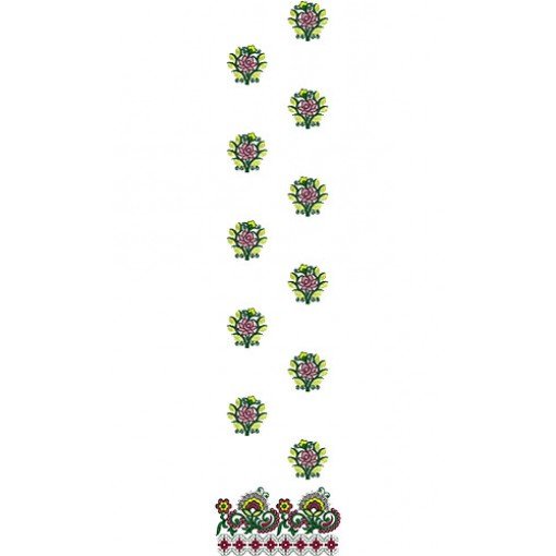 Banaras Fancy Daman Embroidery Design 15000