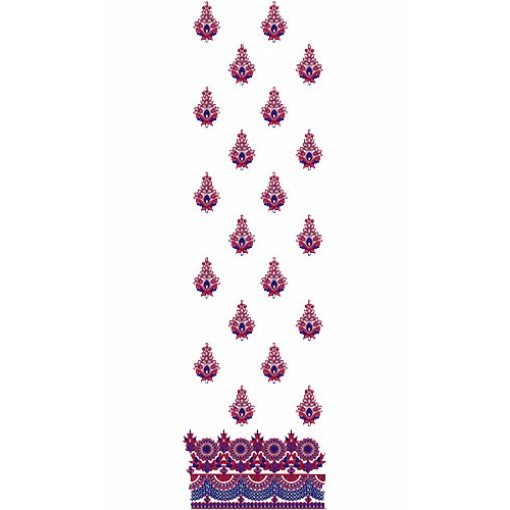 Pakistani Daman Dress Embroidery Design 15087