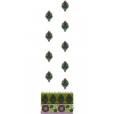 Daman Butta Style Embroidery Dress Design 15343