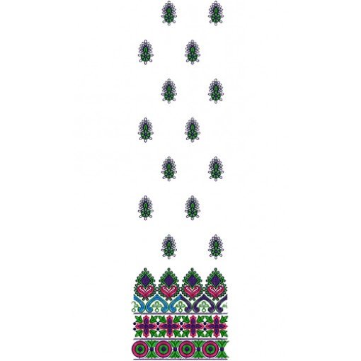 Long Lawn Suit Design 16205