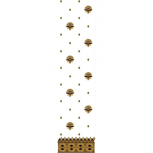 American Crepe Long Kurti Embroidery Design
