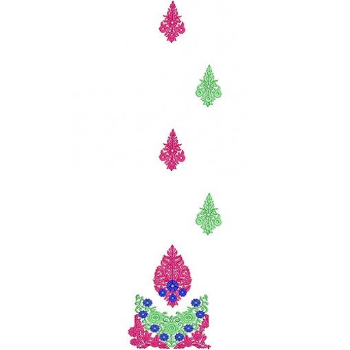 Floral Kurti Daman Style Design
