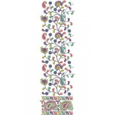 Traditional Norwegian Folk Daman Embroidery Design