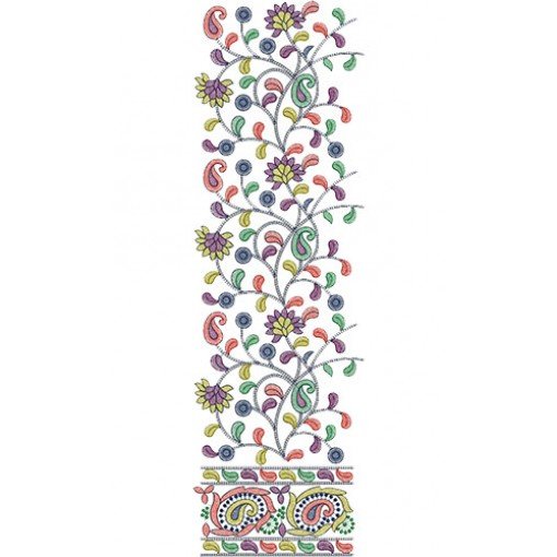 Traditional Norwegian Folk Daman Embroidery Design