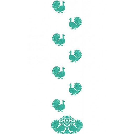 Pensive Peacock Embroidery Design 21962