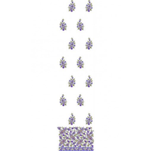 Kashmiri Style Daman Embroidery Design 22578