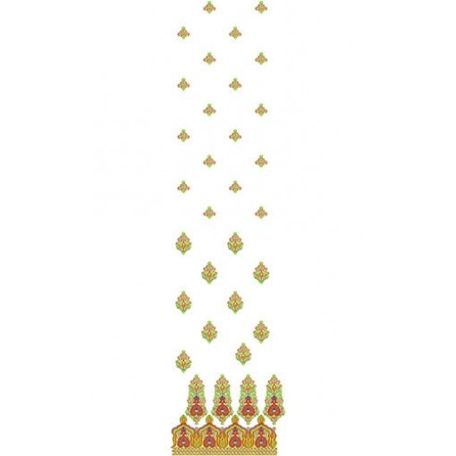 Kashmiri Stitch Daman Embroidery Design 22603