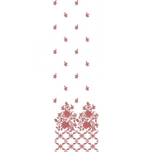 Plaza Salwar Style Daman Embroidery Design 22663