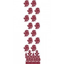 Damask Pattern Daman Embroidery Design 22832