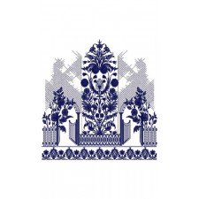 Flower Door In Daman Embroidery Design 23948