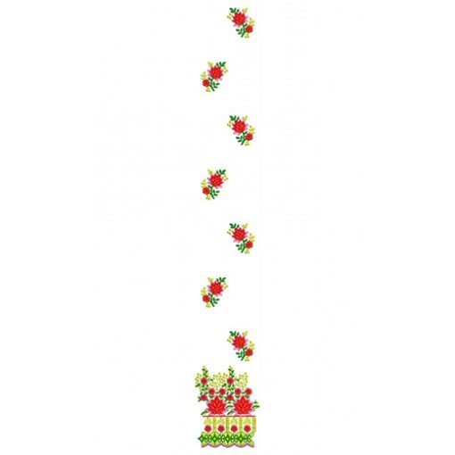 Blade Cutting China Border Embroidery Design 24418