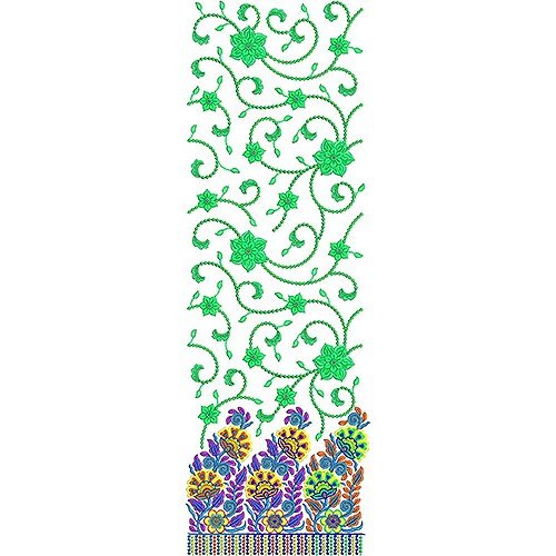 Latest Sequins Dress Embroidery Design