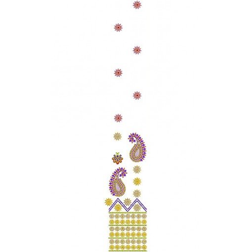 Satin Stitch Embroidery Suit Design
