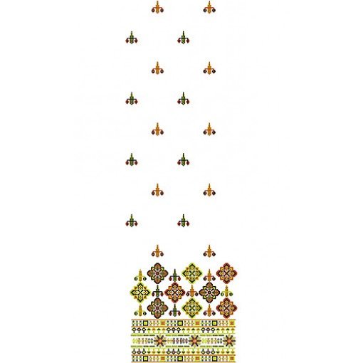 Tunisian Fashion Daman Embroidery Design