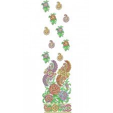 Winter Fall Designer Kurti Embroidery Design