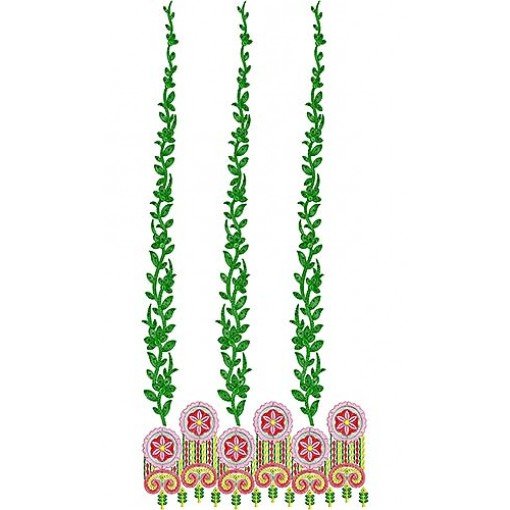 Hand Painted Suit Embroidery Design