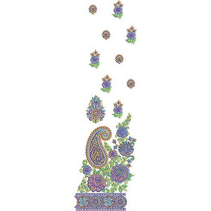 Texture Style Flapper Era Dress Embroidery Design