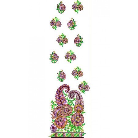 Modern Farasha | Daman Embroidery Design