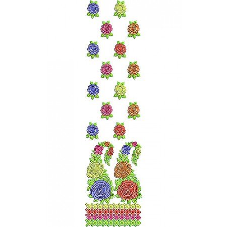 Long Stitch Fashion Tunic Embroidery Design