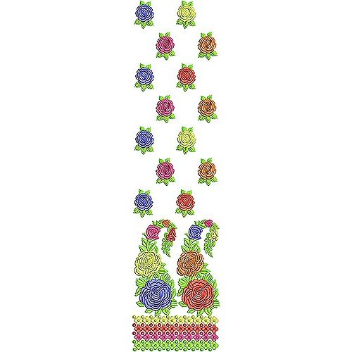 Long Stitch Fashion Tunic Embroidery Design
