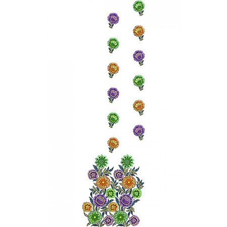 Vibrant Color Flora Salwar Kameez | Embroidery Design