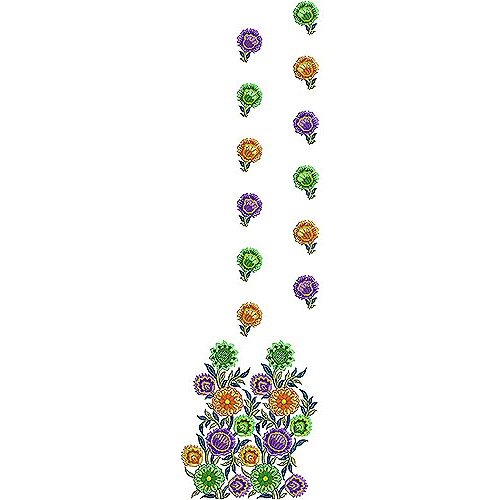 Vibrant Color Flora Salwar Kameez | Embroidery Design